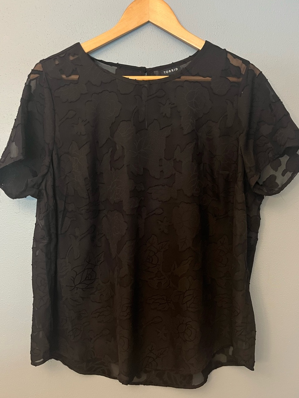 Torrid Floral Burnout Short Sleeve Top